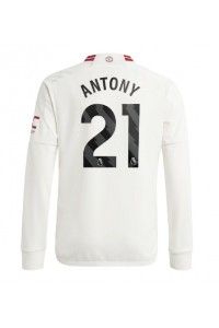 Manchester United Antony #21 Jalkapallovaatteet Kolmaspaita 2023-24 Pitkähihainen